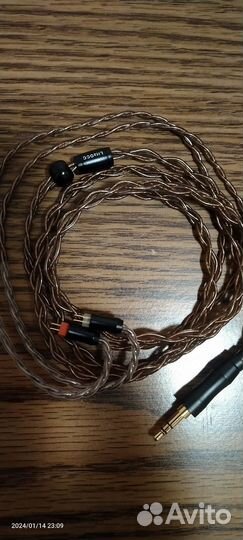 Кабель медь литц 3,5 на 0,78 вилки новый