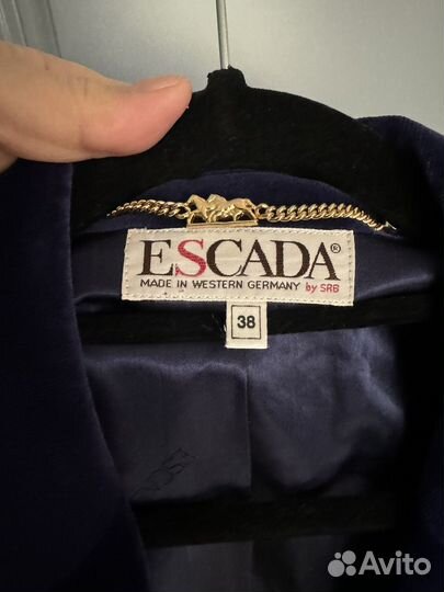 Винтажный бархатный пиджак Escada, 42 р