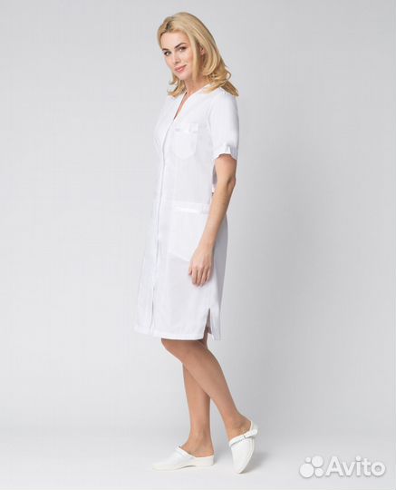 Халат женский Светлана (тк.тиси), белый