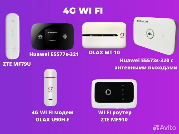 4G модем WiFi роутер Антенна Тариф Сим Интернет