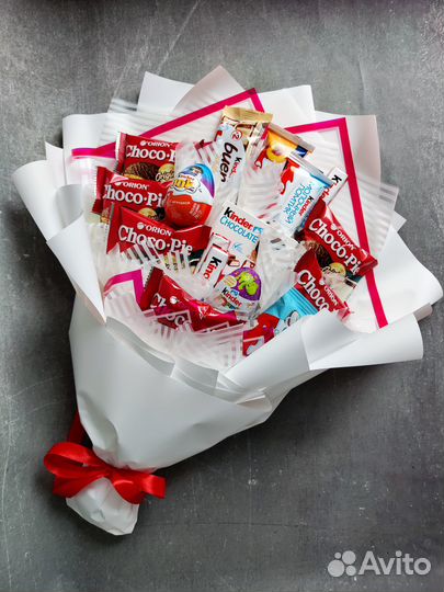 Букет из сладостей, из шоколада, детский букет