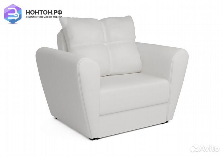 Кресло выкатное Квартет экокожа белая