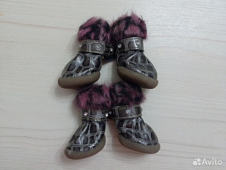 Зимние ботиночки для собак мелких пород