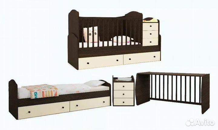 Детская кроватка 3в1