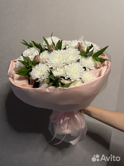 Букет хризантемы альстромерии