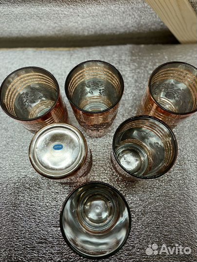 Стаканы с позолотой Богемия СССР