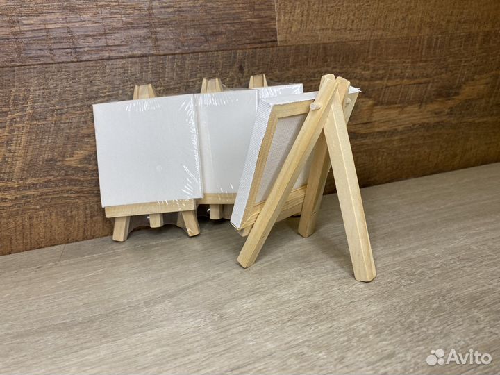Мини холсты с мольбертами
