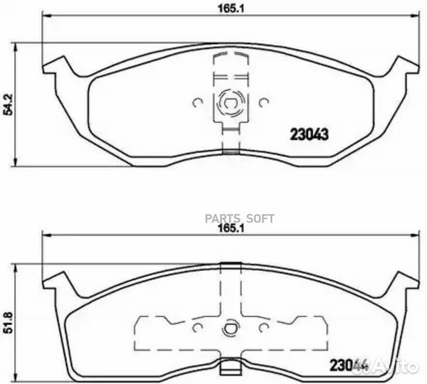 Brembo P 11 008 колодки тормозные дисковые chrysler neon II 2.0 16V 2002-2006