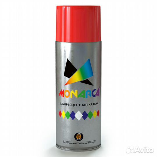 Краска аэрозольная monarca флуоресцентная Красный