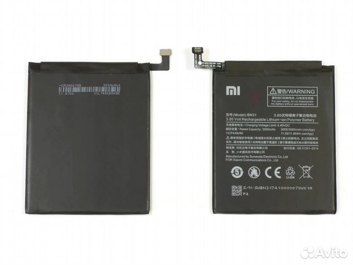 Замена Акб Xiaomi BN31 (Mi A1/Redmi Note 5A )