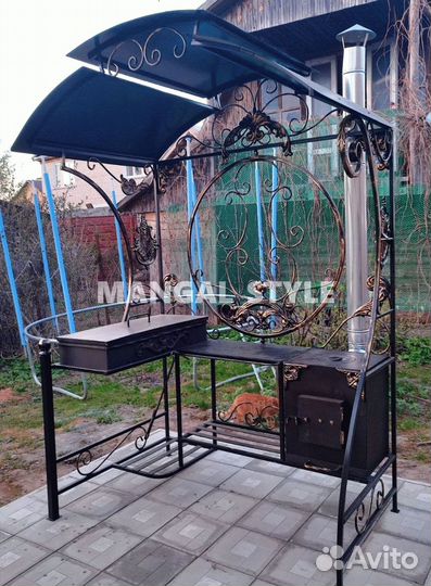 Мангал с крышей