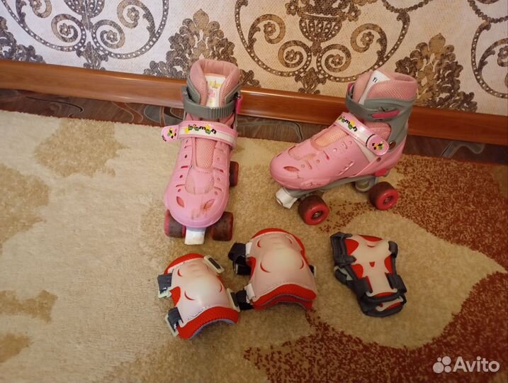 Роликовые коньки детские с защитой