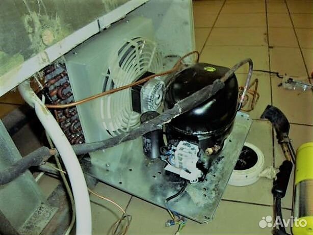 Опрессовка трасс по сухому, заправка фреоном