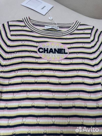 Американка футболка трикотажная chanel женская