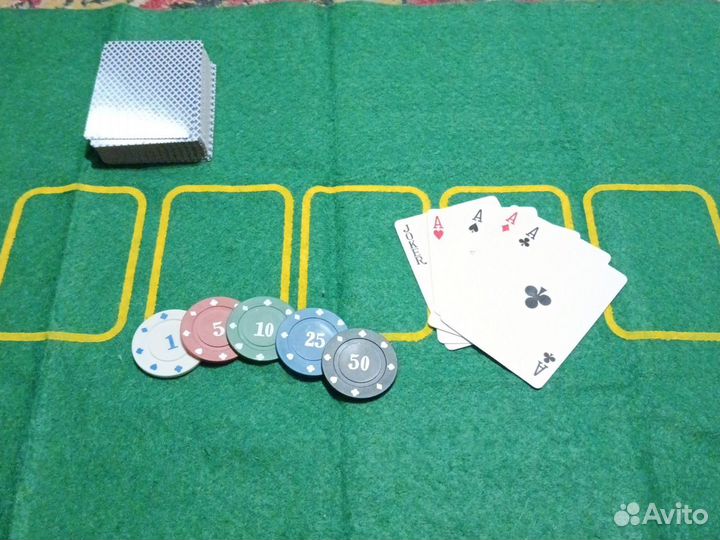 Професианальный Покерный набор 120 фишек
