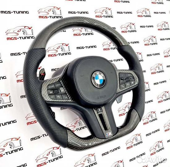 Руль + подушка BMW 3 серия G20 стиль M карбон M3