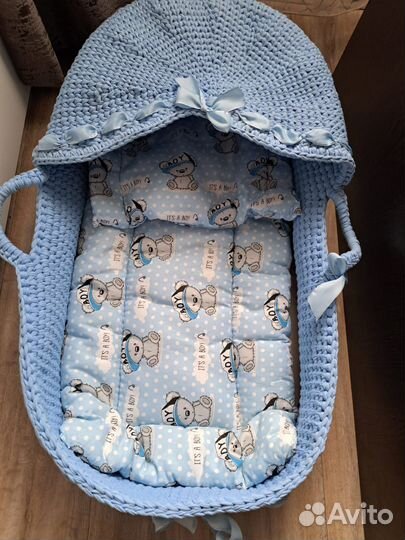 Плетенная Люлька для новорожденных