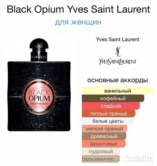 Духи black Opium 475 Reni 100 ml