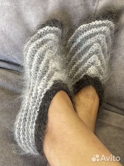 Носки Следки пуховые женские ручной работы