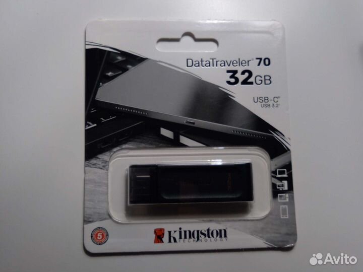 Usb флешка Type C Kingston 32GB,новая скорость 3.2