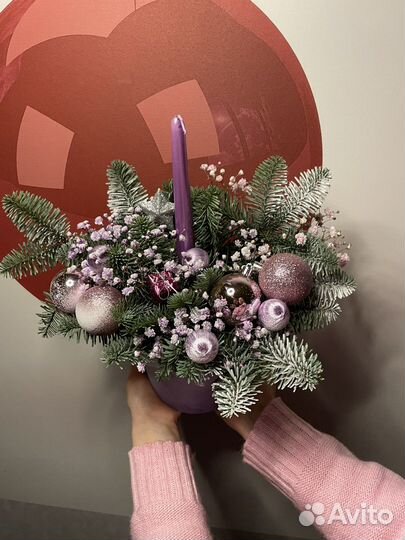 Елка новый год композиция подарок