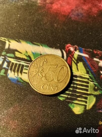 Монета 50 центов Бельгия 1992 год