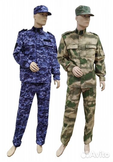 Костюм росгвардия синяя точка, мох (Peach effect)