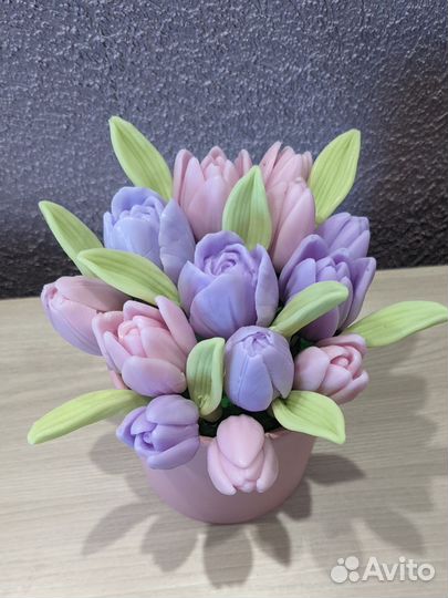 Мыльные букеты ручной работы