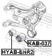 Сайлентблок задней цапфы нижний KAB037 Febest