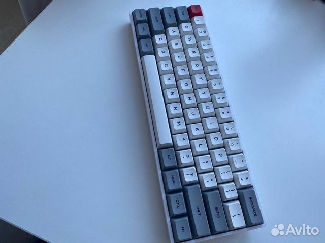 Клавиатура 60%Skyloong SK61 RedSwitch(Белый/Серый)