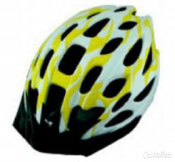 Велошлем FSD-HL003 (in-mold) жёлто-белый, размер L