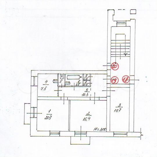 3-к. квартира, 76,3 м², 3/3 эт.