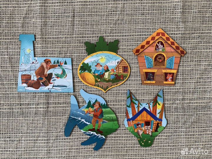 Пазл развивающий мозаика деревянная Русские сказки