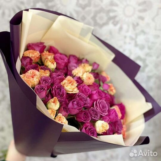 Цветы розы букет