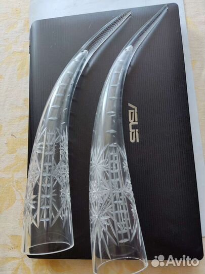 Рог хрустальный, длина 39, и 40 см