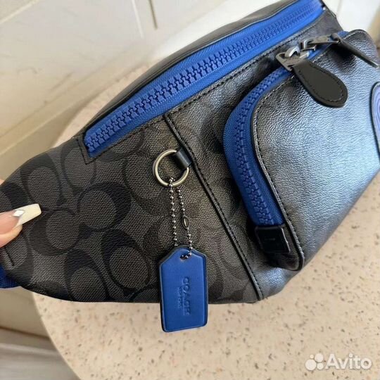 Поясная сумка coach унисекс натуральная кожа