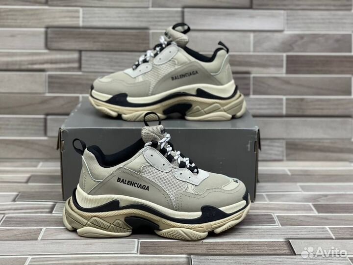 Кроссовки Balenciaga Triple-S Beige (36-40)