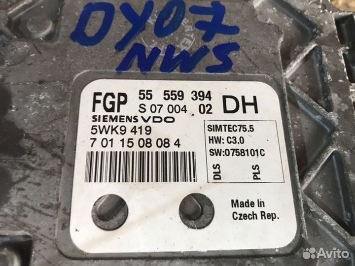 Блок управления двигателем Opel Astra Z16XER