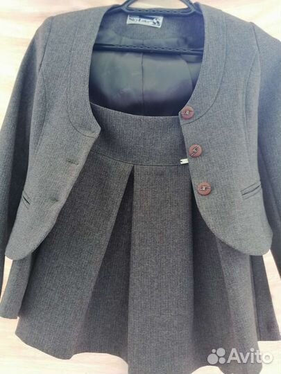 Школьная форма для девочки 128 134 серая