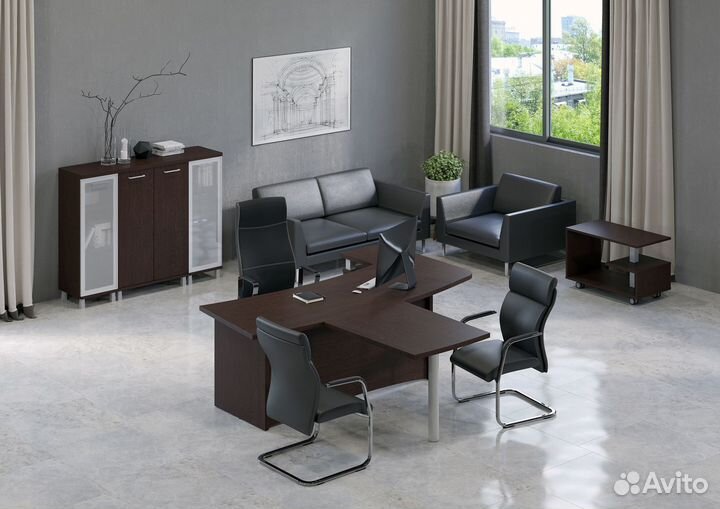 Офсиная мебель руководителя. Доставка бесплатно