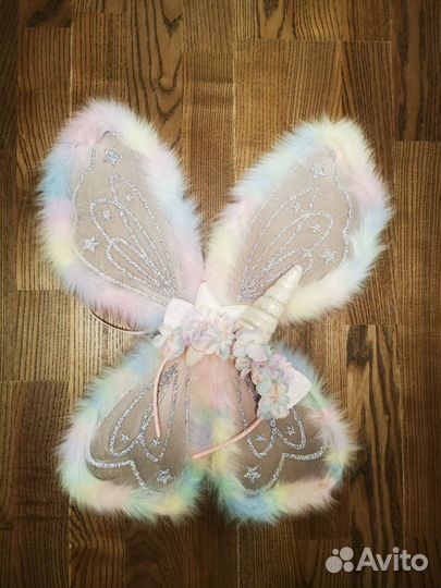 Карнавальные Крылья и ободок единорога HM