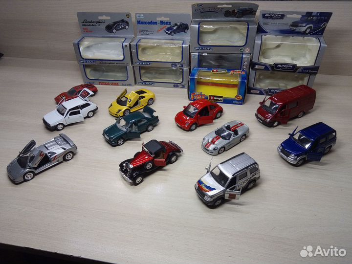 Машинки коллекционные Welly, Bburago, Autotime 1:3
