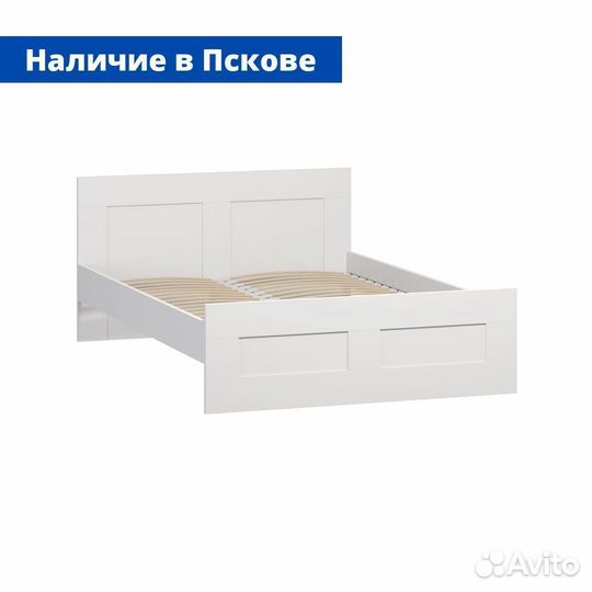 Кровать белая 140см