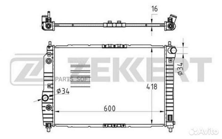 Радиатор охлаждения Шевроле Авео (T200 T250 T255)