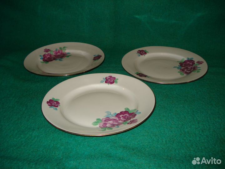 Три большие тарелки СССР Дулево