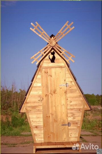 Уличный туалет деревянный ACC338
