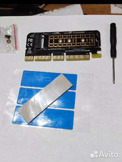 Адаптер переходник PCI-E X4 X8 X16 на M.2 nvme SSD