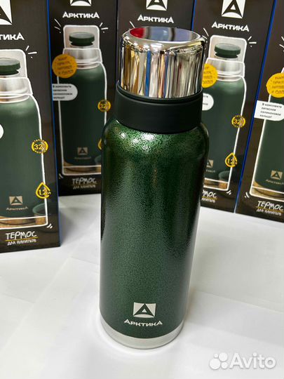 Термос Арктика 106-1200 зеленый 2 чашки