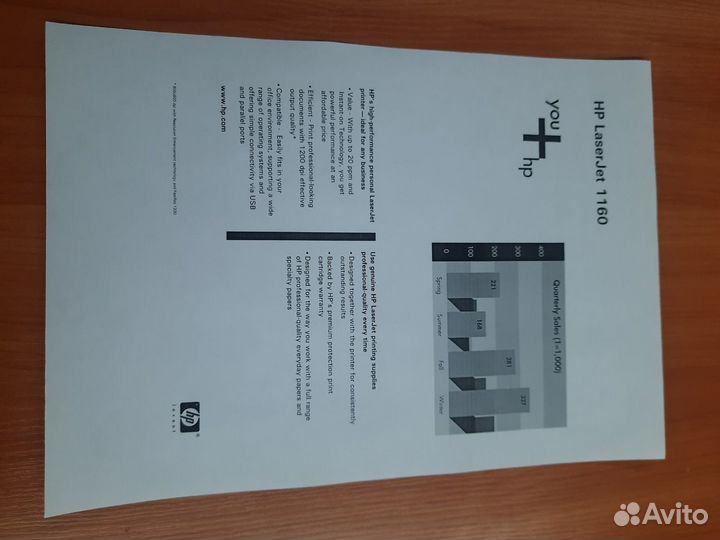 Лазерный принтер HP LaserJet 1160. Гарантия