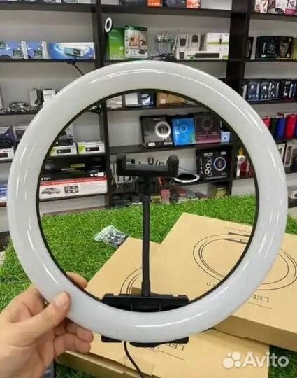 Кольцевая лампа 33см со штативом Гарантия Арт:121